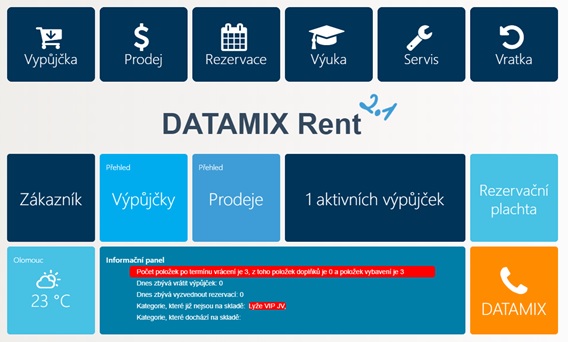 Letošní novinky DATAMIX Rent 2023